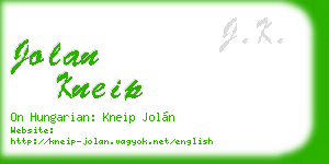 jolan kneip business card